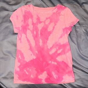 Cat & Jack Pink Tie-Dye Short Sleeve Tee